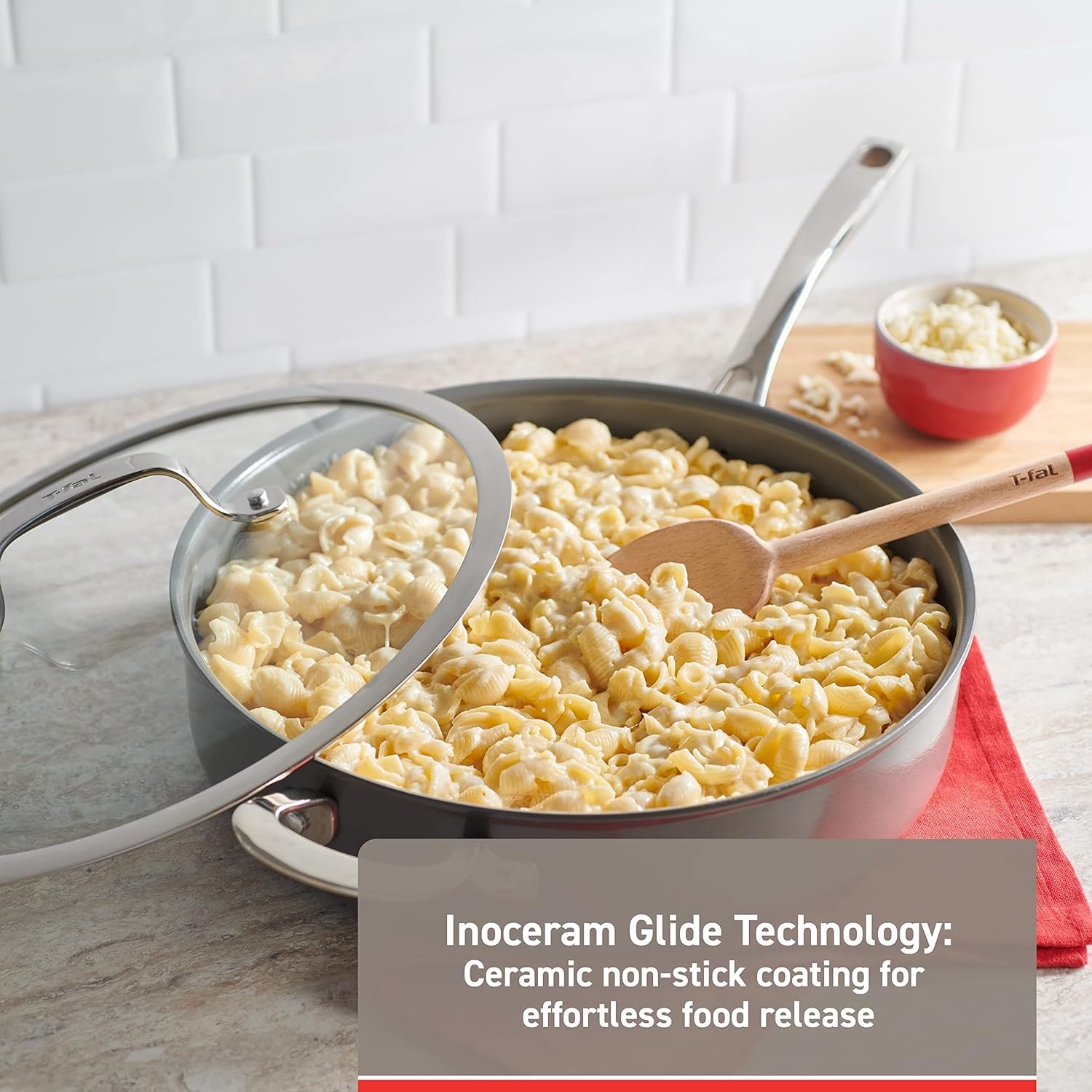 image:imageTFal Ceramic Excellence Reserve Nonstick Fry Pan 12 Inch Induction Cookware Pots and Pans Dishwasher SafeJumbo Cooker