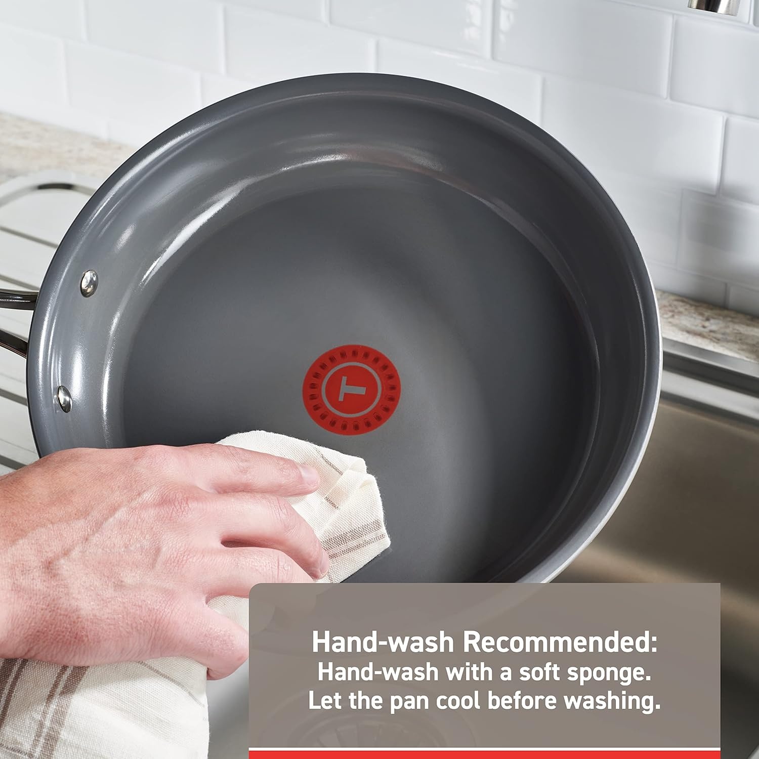 image:imageTFal Ceramic Excellence Reserve Nonstick Fry Pan 12 Inch Induction Cookware Pots and Pans Dishwasher SafeJumbo Cooker