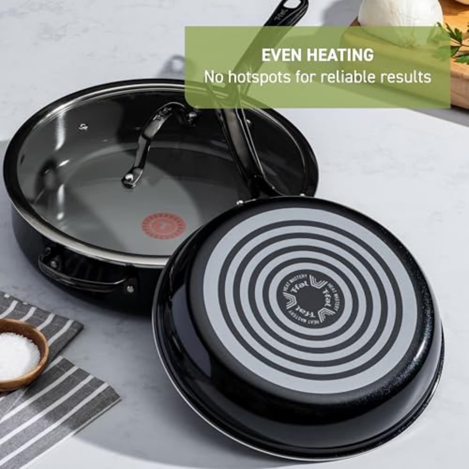 image:imageTFal Preserve Ceramic Nonstick Frying Pan Skillet 12inch Oven Broiler Safe up to 350F Cookware InoCeram Glide Technology Frying Pan Skillet Pots amp Pans BeigeBlack