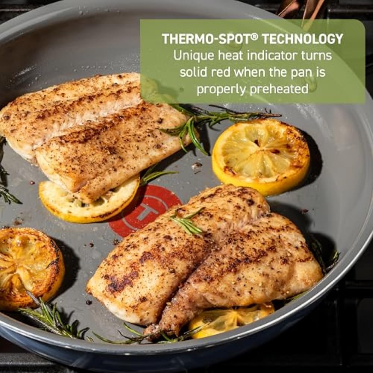 image:imageTFal Preserve Ceramic Nonstick Frying Pan Skillet 12inch Oven Broiler Safe up to 350F Cookware InoCeram Glide Technology Frying Pan Skillet Pots amp Pans BeigeBlue