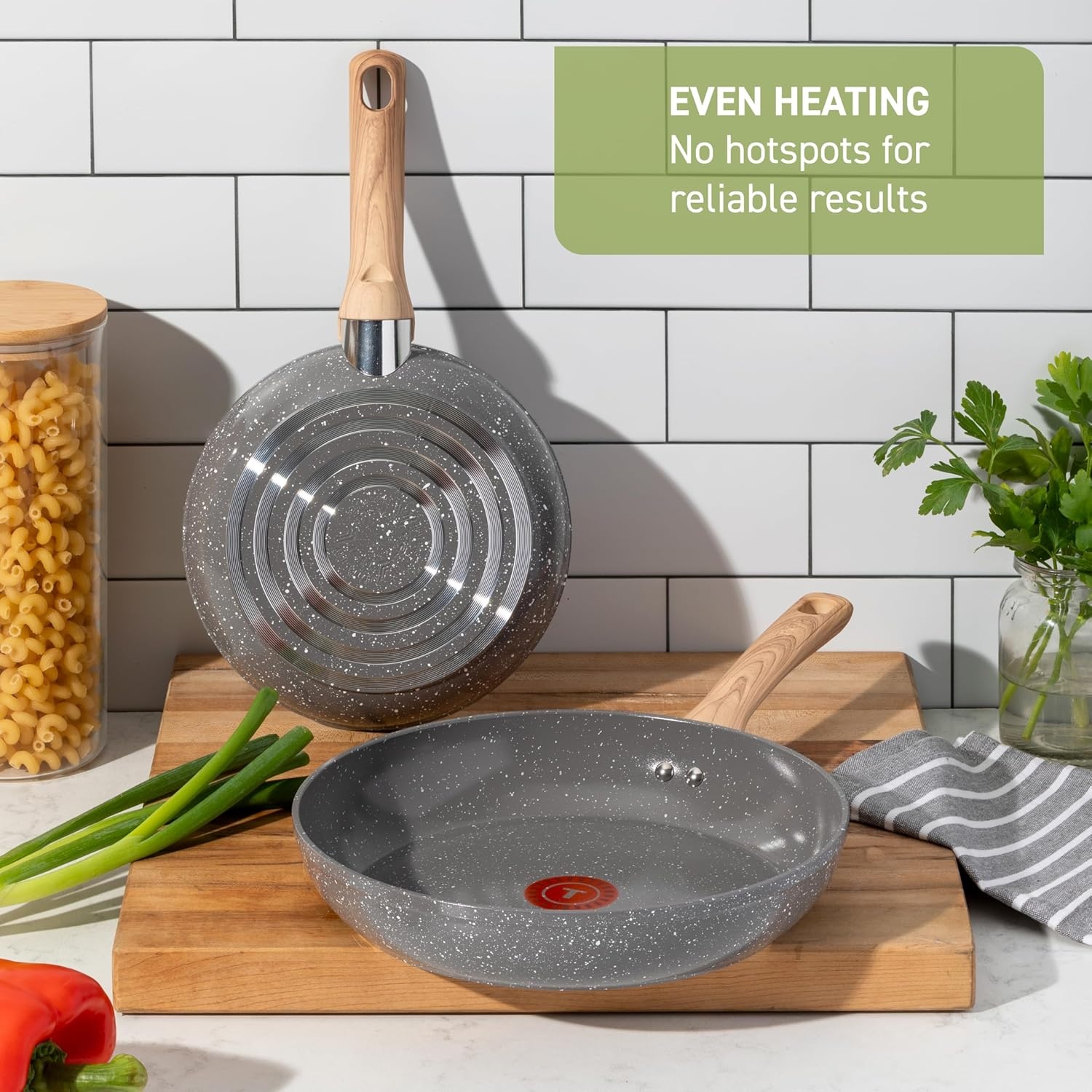 image:imageTFal Preserve Ceramic Nonstick Frying Pan Skillet 12inch Oven Broiler Safe up to 350F Cookware InoCeram Glide Technology Frying Pan Skillet Pots amp Pans BeigeGranite