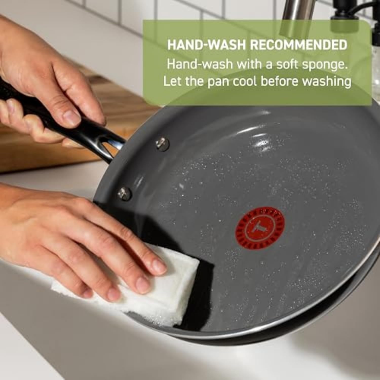 image:imageTFal Preserve Ceramic Nonstick Frying Pan Skillet 12inch Oven Broiler Safe up to 350F Cookware InoCeram Glide Technology Frying Pan Skillet Pots amp Pans BeigeBlack