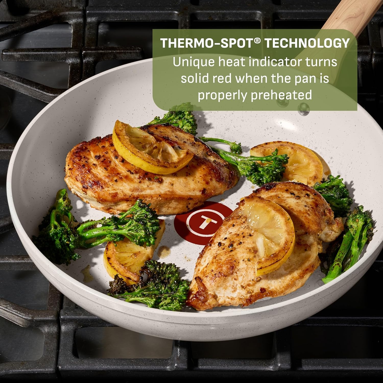 image:imageTFal Preserve Ceramic Nonstick Frying Pan Skillet 12inch Oven Broiler Safe up to 350F Cookware InoCeram Glide Technology Frying Pan Skillet Pots amp Pans BeigeBeige