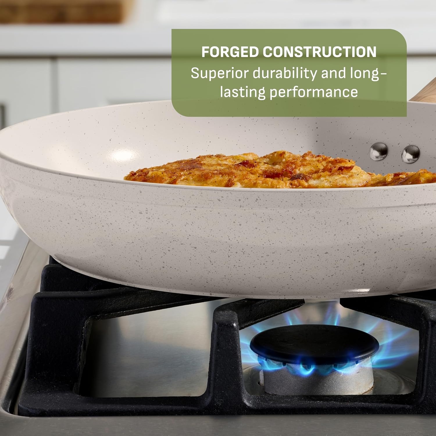 image:imageTFal Preserve Ceramic Nonstick Frying Pan Skillet 12inch Oven Broiler Safe up to 350F Cookware InoCeram Glide Technology Frying Pan Skillet Pots amp Pans BeigeBeige