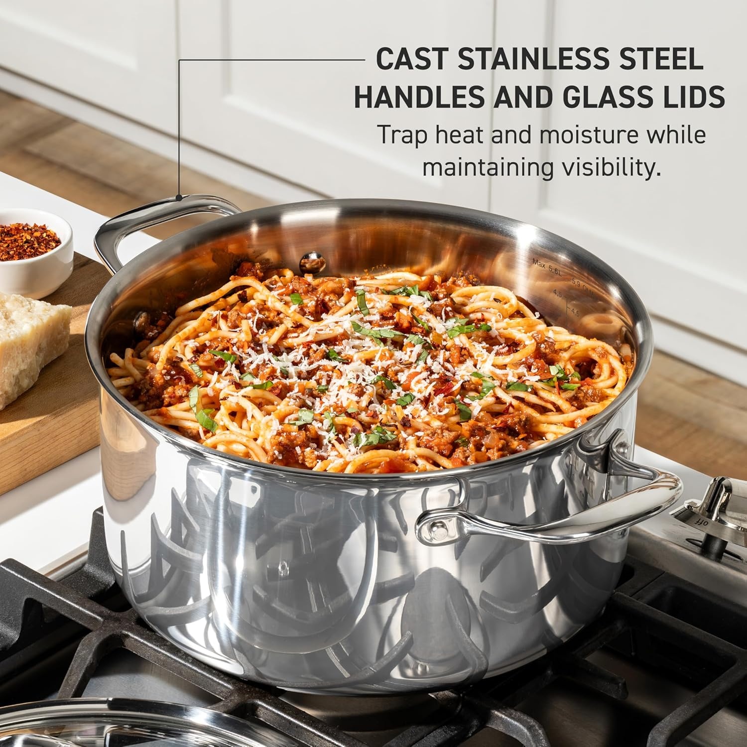 image:imageTFal Pro TriPly Stainless Steel Fry Pan 10 Inch Induction Cookware Oven Safe 500F Fast amp Even Heat Professional Quality amp Durability Frying Pan Skillet Cookware SilverDutch Oven