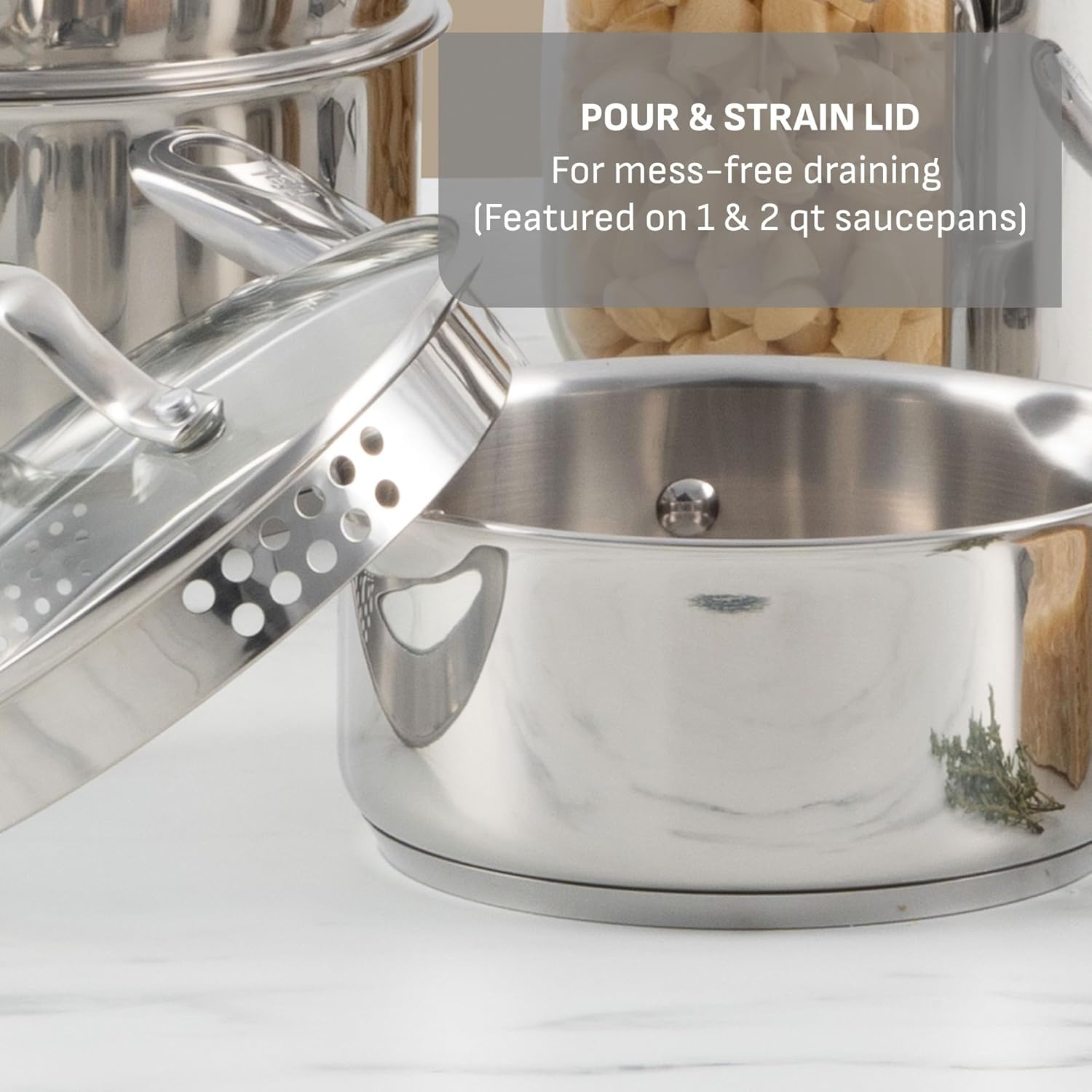 image:imageTfal Stainless Steel Pots and Pans Set 11 Piece Induction Oven Broiler Safe 500F Kitchen Cooking Set wFry Pans Saucepans Saute Pan Steamer Cookware Dishwasher Safe SilverCookware Set
