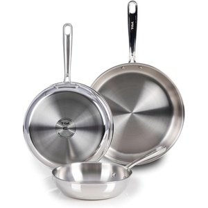 image:imageTFal Pro TriPly Stainless Steel Fry Pan 10 Inch Induction Cookware Oven Safe 500F Fast amp Even Heat Professional Quality amp Durability Frying Pan Skillet Cookware SilverCookware set