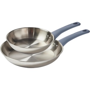 image:imageTfal Essentials Stainless Steel Cookware Set 12 Piece Induction Compatible Oven Safe 350F Cooking Set wStewpots Stockpot Saucepan Lids amp Tools Measuring Marks Dishwasher Safe SilverBlue2Piece Set