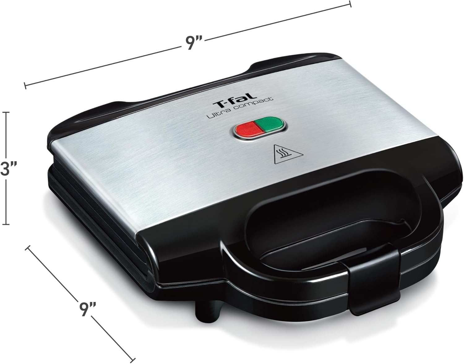 image:imageTfal Electric Grill OptiGrill 4in1 Stainless Steel 9 Automatic Cooking Modes Intelligent Grilling Rare to WellDone 1800 Watts Nonstick Removable Plates Dishwasher Safe Indoor SilverCompact Sandwich Maker