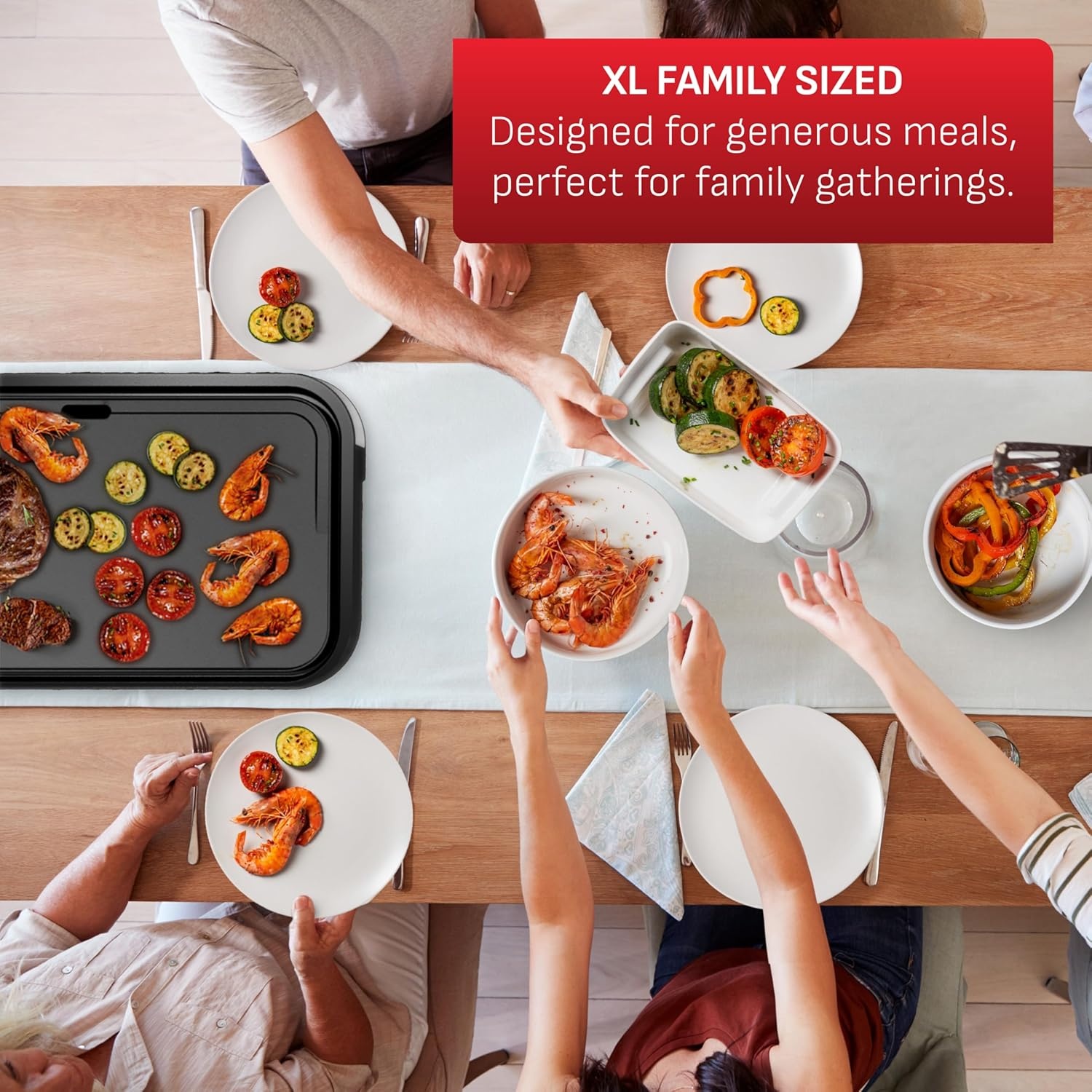 image:imageXL Electric Griddle Family sized NonStick Coating