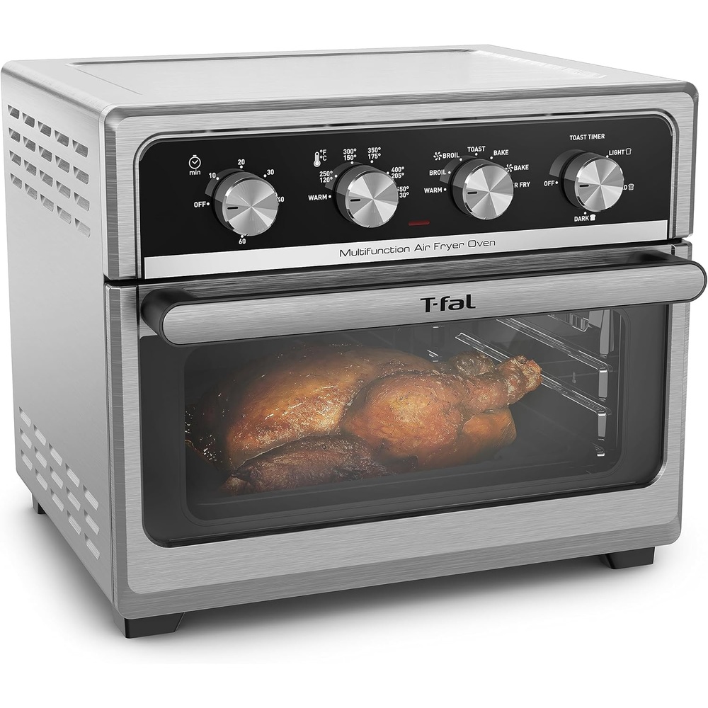 image:imageTfal 9 in 1 Toaster Oven Air Fryer Combo Stainless Steel Convection Countertop Oven Fast Heatup 7 Pound Chicken Capacity Extra Crispy Results Toast Bake Air Fry Reheat Broil
