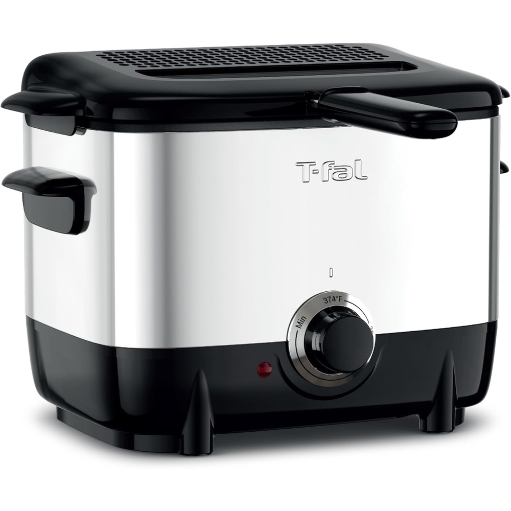 image:imageTfal Compact EZ Clean Stainless Steel Deep Fryer with Basket for Home Use 18 Liter Oil and 17 Pound Food Capacity 1200 Watts Easy Clean Temp Control Oil Filtration 18 L1 L 900 W