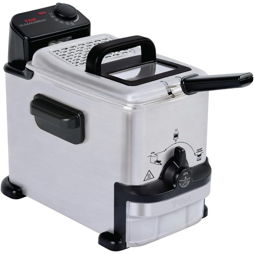 image:imageTfal Compact EZ Clean Stainless Steel Deep Fryer with Basket for Home Use 18 Liter Oil and 17 Pound Food Capacity 1200 Watts Easy Clean Temp Control Oil Filtration 18 L18 L 1200 W