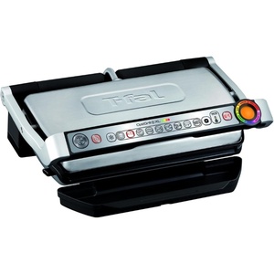 image:imageTfal Electric Grill OptiGrill 4in1 Stainless Steel 9 Automatic Cooking Modes Intelligent Grilling Rare to WellDone 1800 Watts Nonstick Removable Plates Dishwasher Safe Indoor SilverOptiGrill XL