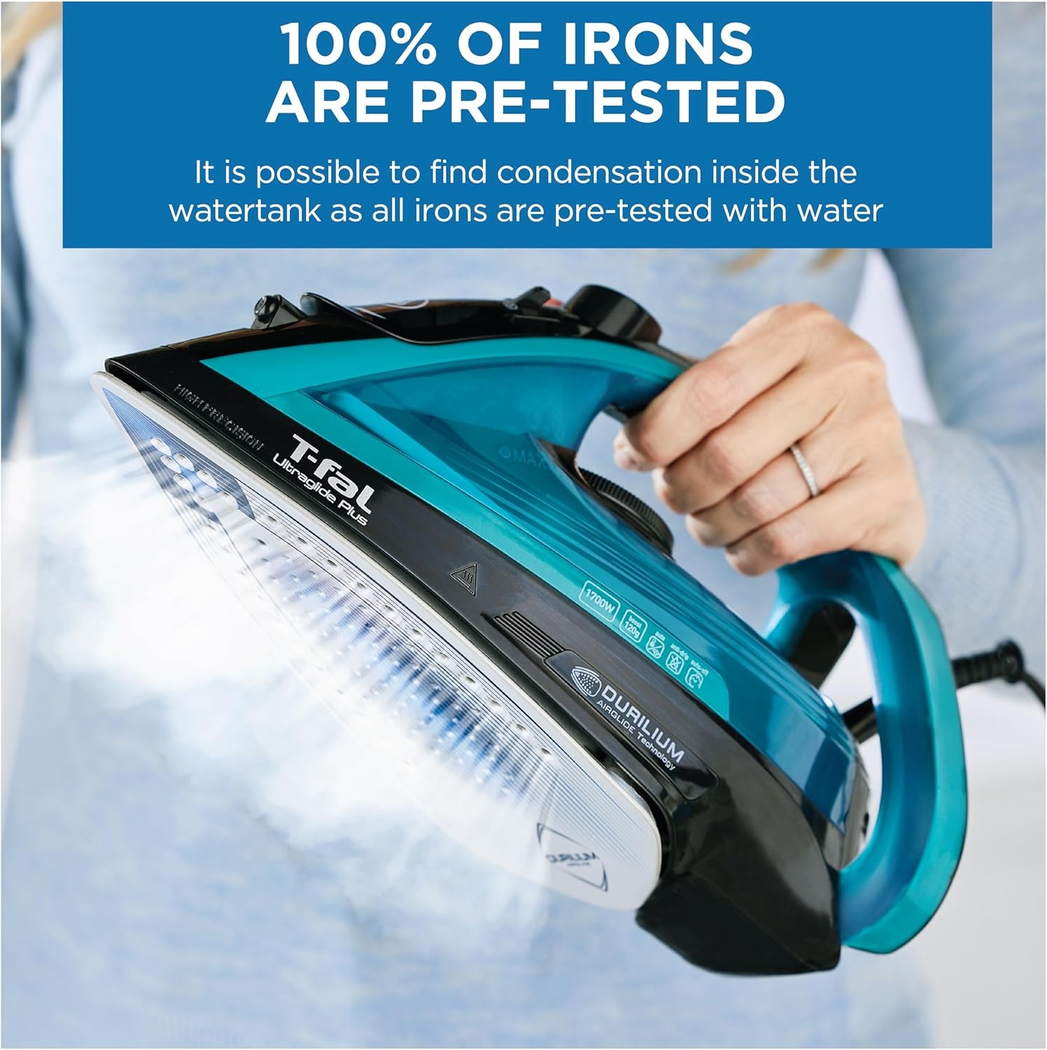 image:imageTFal Virtuo Steam Iron for Clothes with Retractable Cord Portable Iron and Steamer for Clothes Ceramic Nonstick Soleplate 1500 Watts AntiDrip AutoOff Scratch Resistant Grey6 in x 12 in x 6 in