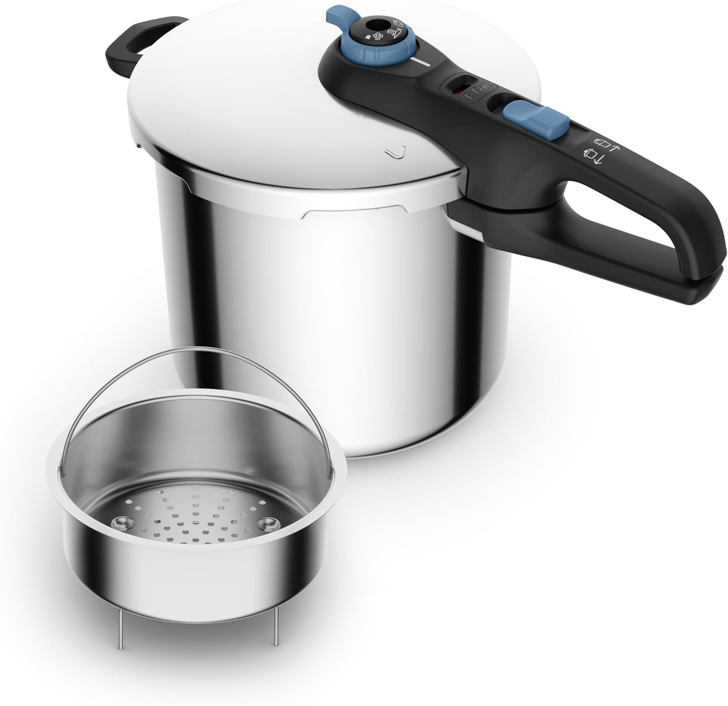 image:imageTfal 22Quart Aluminum Pressure Canner 3 PSI Settings Home Canning Includes Racks amp Canning Guide Large Capacity Pressure amp Water Bath Canning for Vegetables Meats Seafood amp Fruits SilverPressure Cooker