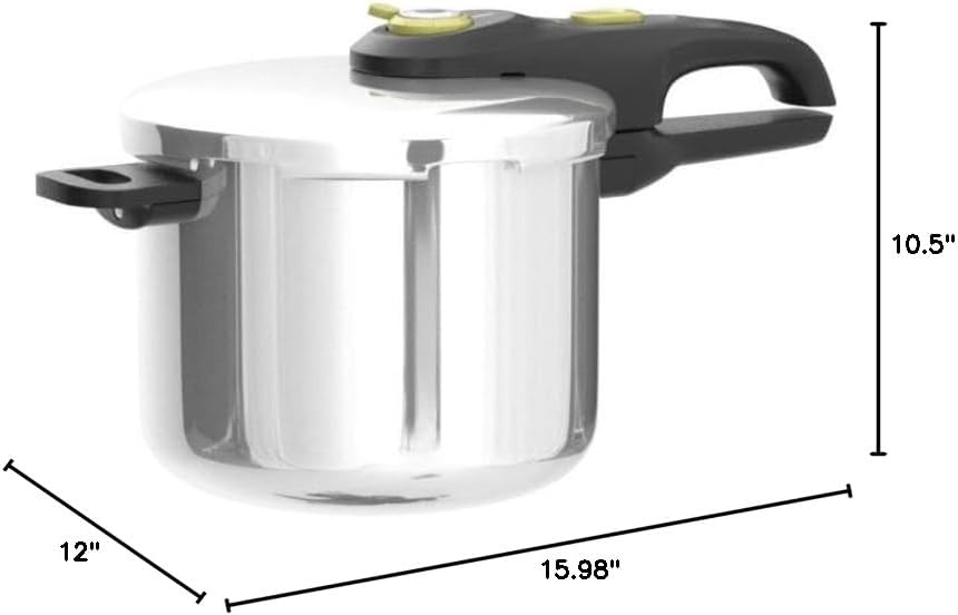 image:imageTfal 22Quart Aluminum Pressure Canner 3 PSI Settings Home Canning Includes Racks amp Canning Guide Large Capacity Pressure amp Water Bath Canning for Vegetables Meats Seafood amp Fruits SilverPressure Cooker