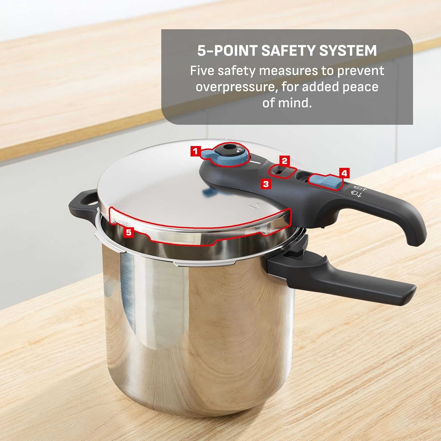 image:imageTfal 22Quart Aluminum Pressure Canner 3 PSI Settings Home Canning Includes Racks amp Canning Guide Large Capacity Pressure amp Water Bath Canning for Vegetables Meats Seafood amp Fruits SilverPressure Cooker
