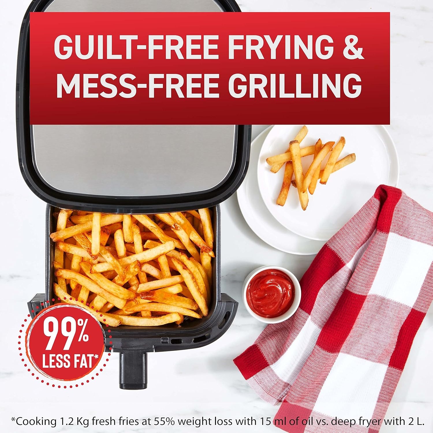 image:imageTfal Air Fryer amp Grill Combo Digital 2in1 44 Qrt black