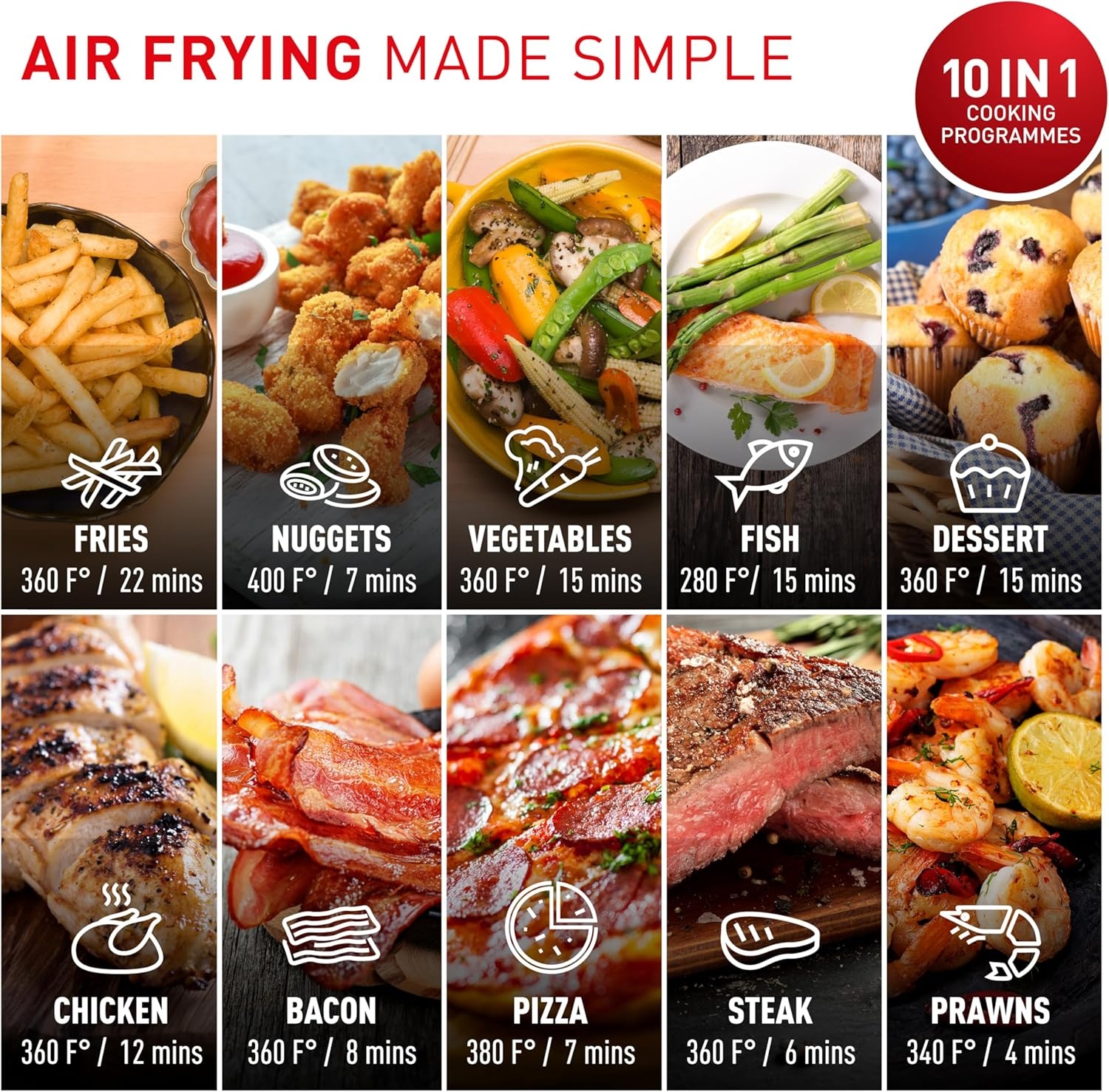 image:imageTfal Easy Fry Max 53 qt Digital Air Fryer 10 Versatile Cooking Programs Intuitive Touchscreen DishwasherSafe Basket Fast and Healthy Cooking for Crispy Delicious Results Grey