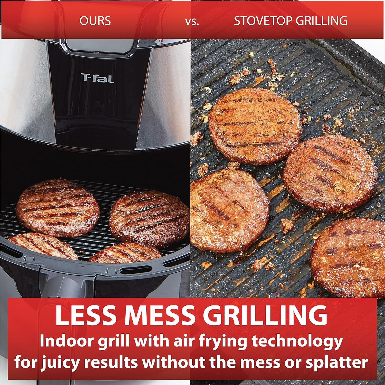 image:imageTfal Easy Fry XXL Air Fryer amp Grill Combo with OneTouch Screen 8 Preset Programs 59 quarts Black amp Stainless Steel
