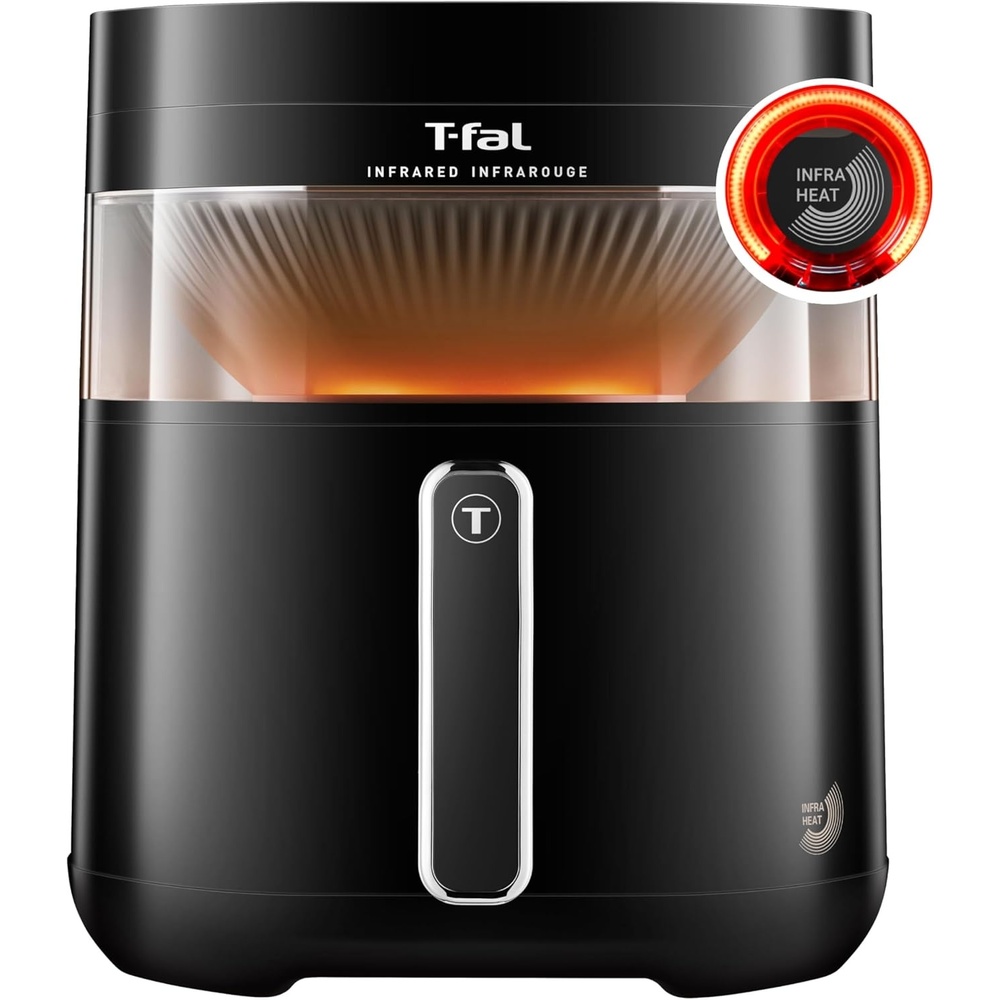 image:imageTfal Infrared Air Fryer 2x Faster Than Traditional Heating Large Air Fryer Dehydrator Combo 8 Cooking Functions Window With Light NoShake Technology Dishwasher Safe 1800W Black73 quarts