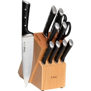image:imageTfal Ice Force German Stainless Steel Bread Knife 8 Inch Long Lasting Sharpness High Cutting Precision Superior Durability Ultra Sharp Blades Cookware Kitchen Knife Cook Kitchen Tool Black11Piece Knife Block Set