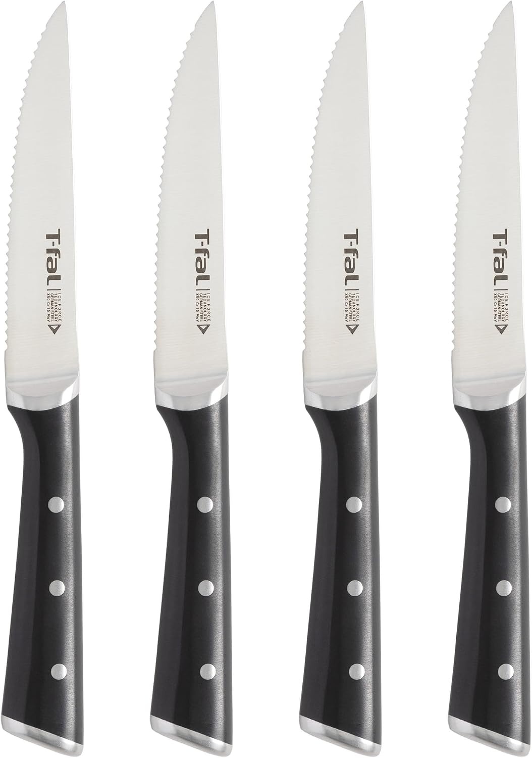 image:imageOptiGrill Stainless Steel Electric Grill With Tfal Ice Force Stainless Steel Steak Knives setUp to 4 Servings 6 Cooking Modes Plus Steak Knives