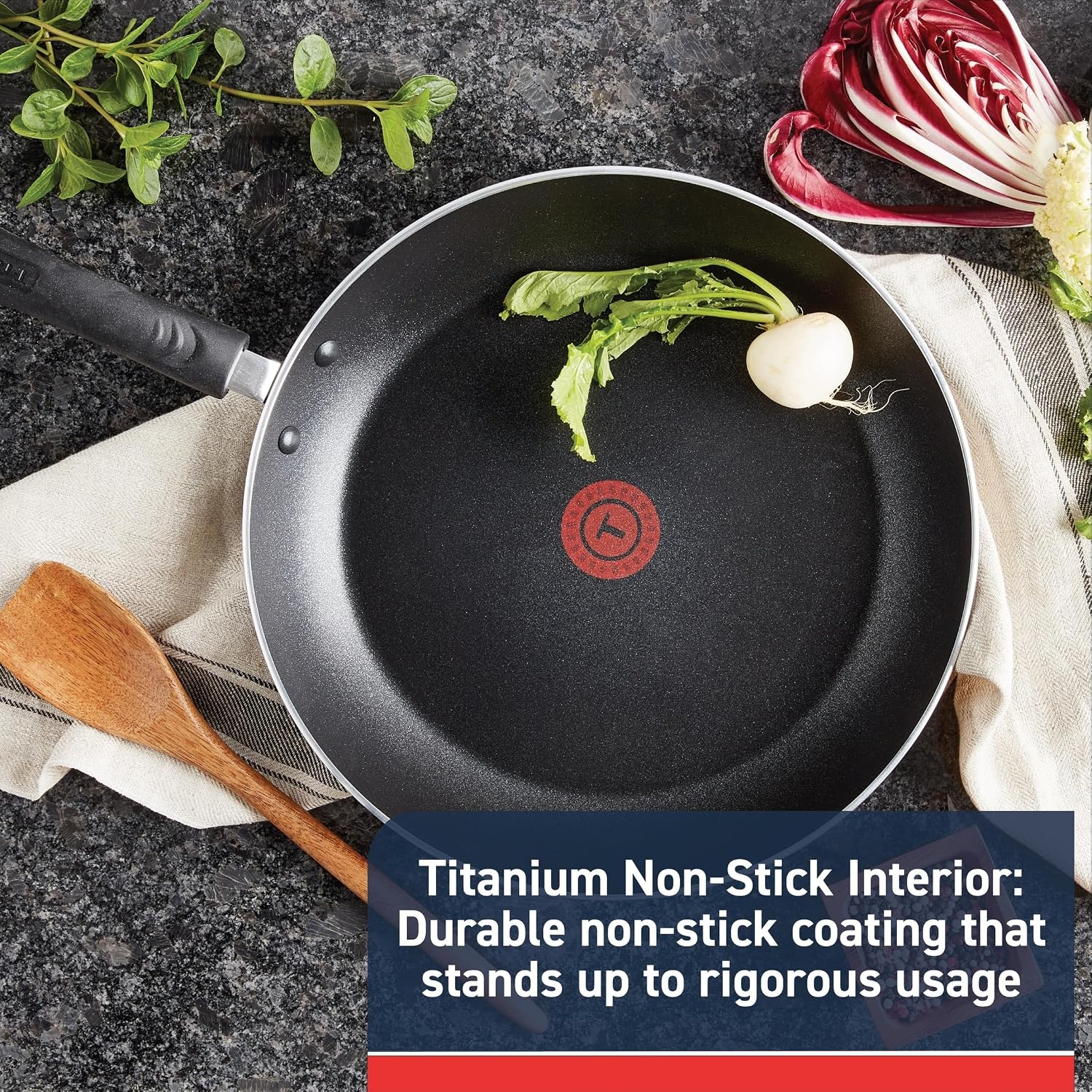 image:imageTfal 20 Piece Set of Experience Nonstick Cookware Set With Ice Force German Stainless Steel Kitchen Knife Set and Wood Block12Piece Set
