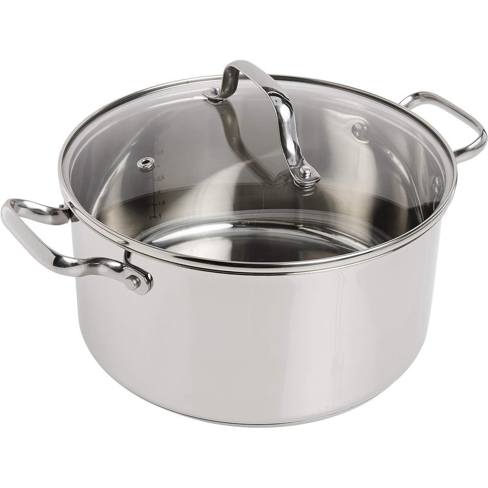 image:imageTfal Performa Stainless Steel Stockpot 95 Inch Induction Oven Broiler Safe 500F Lid Safe 350F Pots and Pans Cookware Silver5 quartMedium