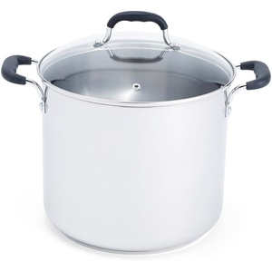 image:imageTfal Specialty Stainless Steel 20Quart Stock Pot with Lid Induction Compatible Soup Pasta Pot DishwasherSafe Oven Safe Up To 350 SilverStainless Steel