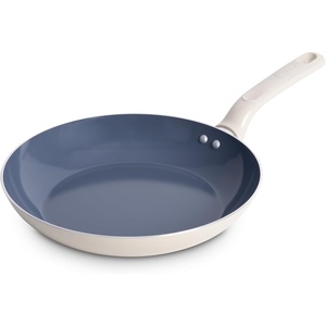 image:imageTFal Ceramic Frying Pans Nonstick 10 Inch Skillet Oven Safe to 350F Ergonomic Handle Cookware Pots and Pans Blue amp Beige
