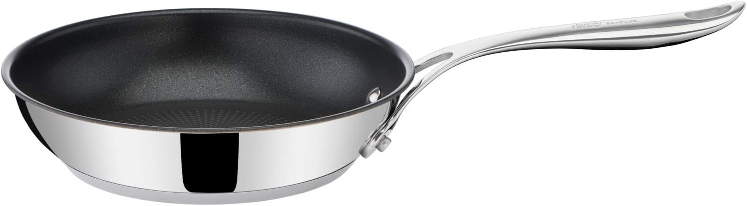 image:imageTFal x Jamie Oliver Nonstick Coated Stainless Steel Pans 95 amp 11 Induction Compatible Oven Safe up to 500F Chefs Stainless Steel Skillet Frying Pan SilverNonstick Stainless Steel