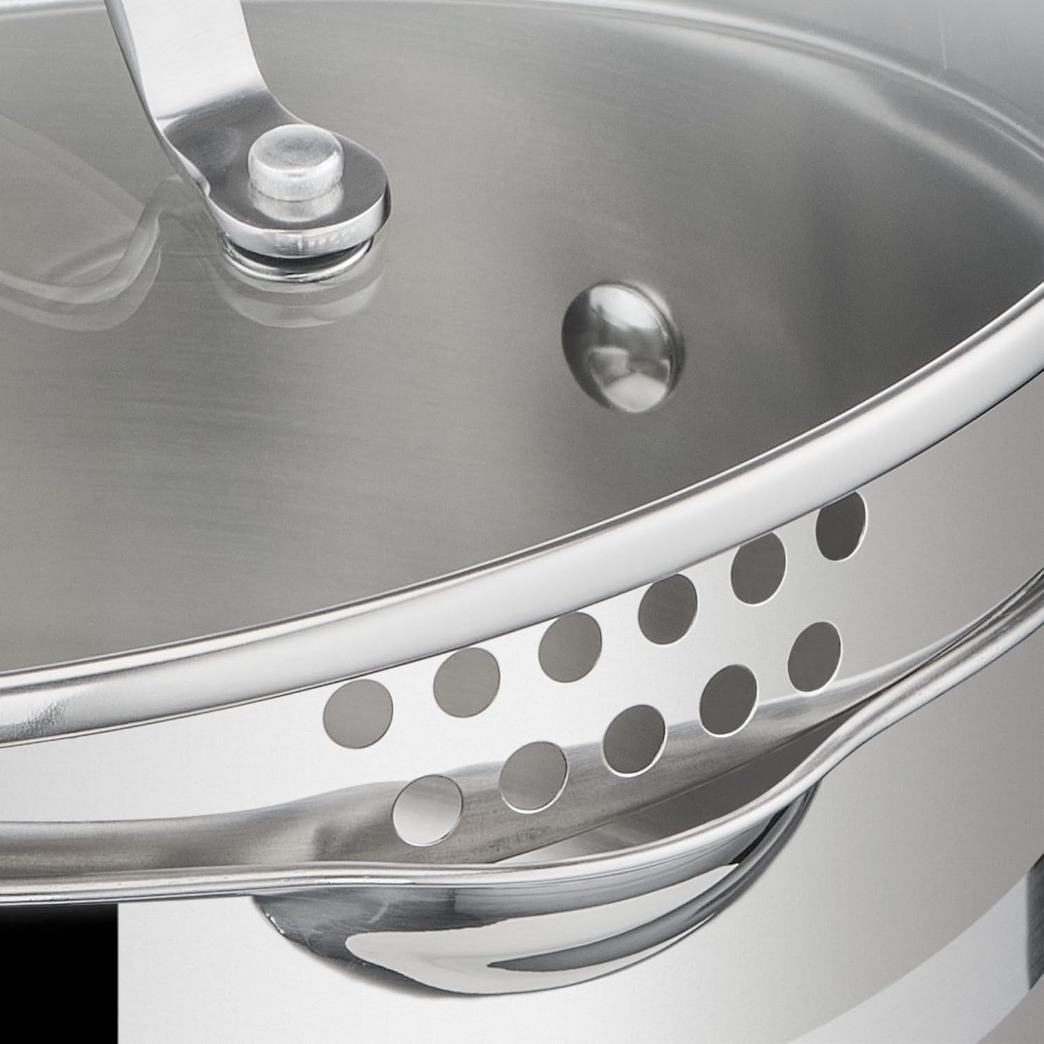 image:imageTFal x Jamie Oliver Nonstick Coated Stainless Steel Pans 95 amp 11 Induction Compatible Oven Safe up to 500F Chefs Stainless Steel Skillet Frying Pan SilverStainless Steel