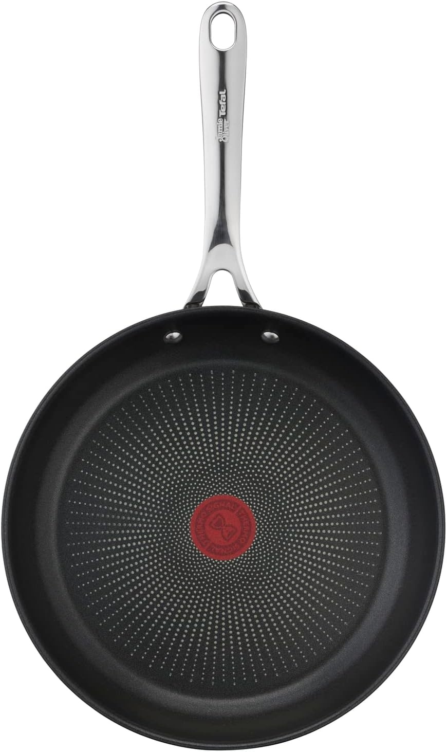 image:imageTFal x Jamie Oliver Nonstick Coated Stainless Steel Pans 95 amp 11 Induction Compatible Oven Safe up to 500F Chefs Stainless Steel Skillet Frying Pan SilverNonstick Stainless Steel