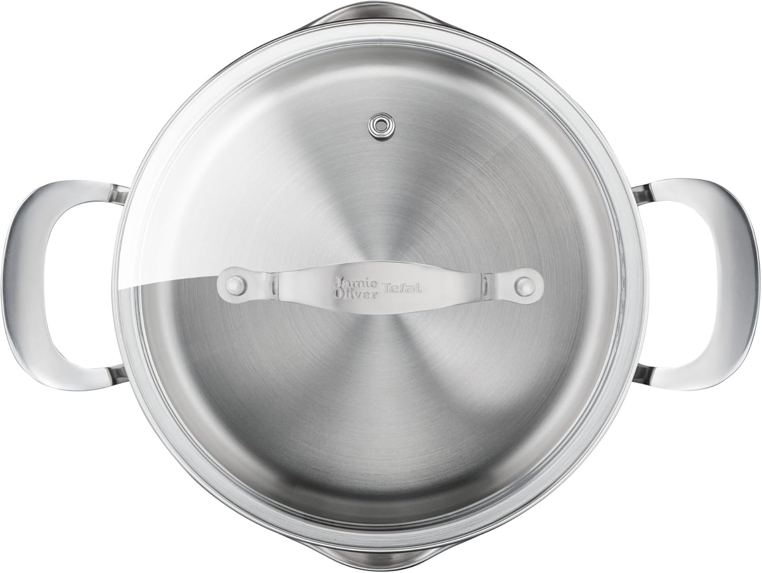 image:imageTFal x Jamie Oliver Nonstick Coated Stainless Steel Pans 95 amp 11 Induction Compatible Oven Safe up to 500F Chefs Stainless Steel Skillet Frying Pan SilverStainless Steel
