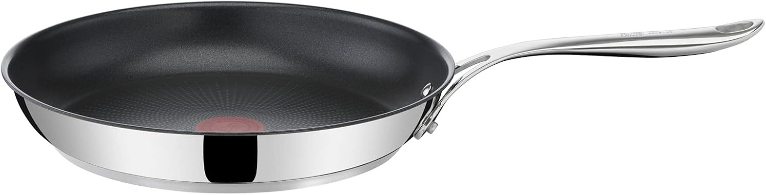 image:imageTFal x Jamie Oliver Nonstick Coated Stainless Steel Pans 95 amp 11 Induction Compatible Oven Safe up to 500F Chefs Stainless Steel Skillet Frying Pan SilverNonstick Stainless Steel