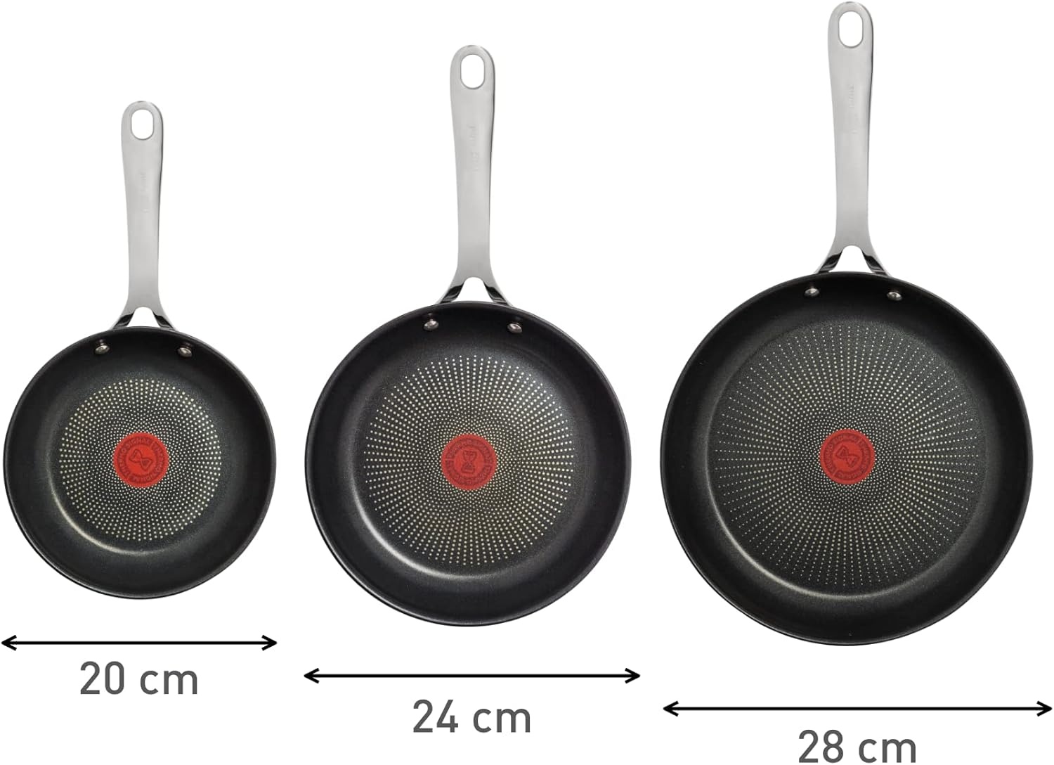 image:imageTFal x Jamie Oliver Nonstick Coated Stainless Steel Pans 95 amp 11 Induction Compatible Oven Safe up to 500F Chefs Stainless Steel Skillet Frying Pan SilverNonstick Stainless Steel