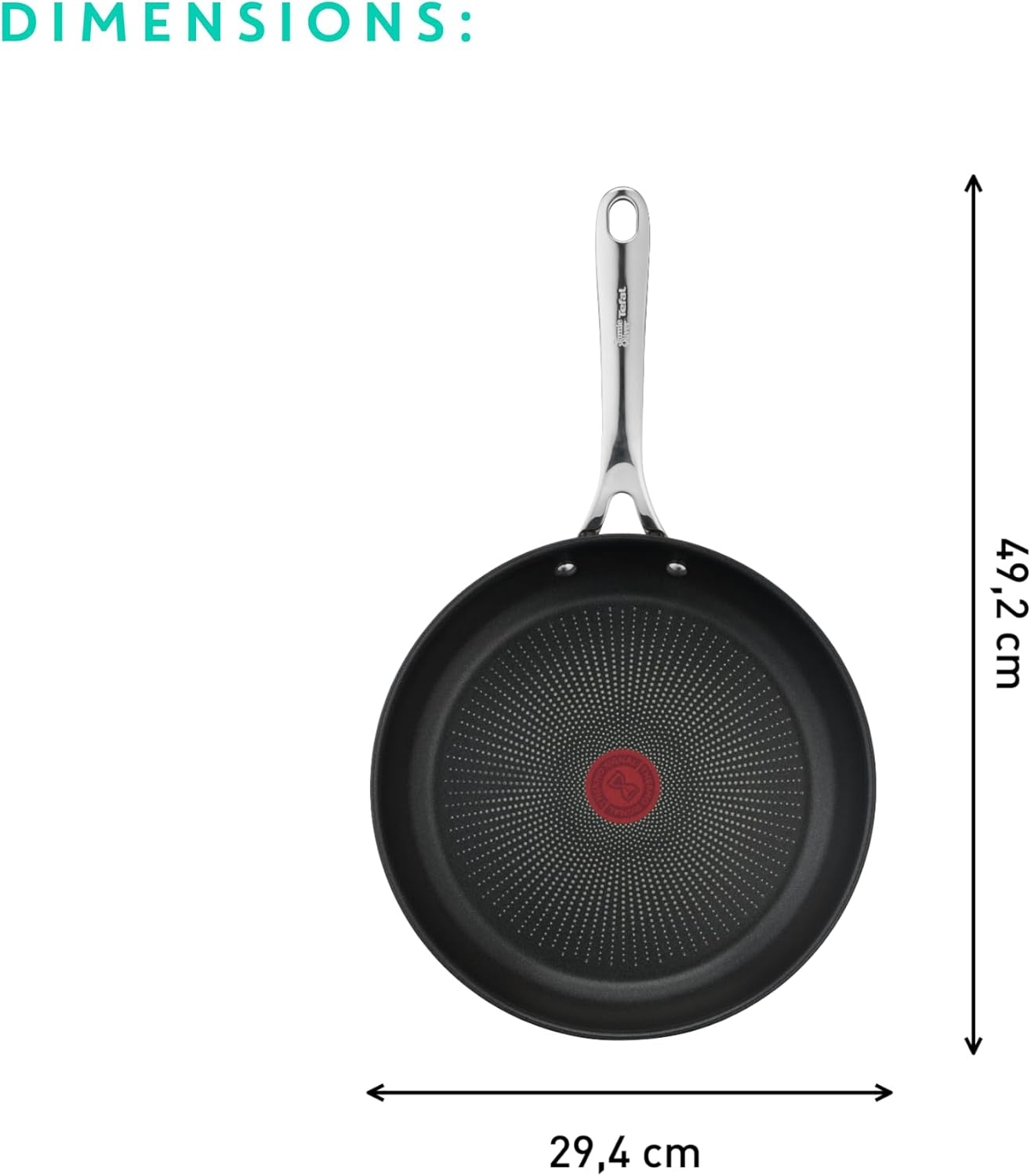 image:imageTFal x Jamie Oliver Nonstick Coated Stainless Steel Pans 95 amp 11 Induction Compatible Oven Safe up to 500F Chefs Stainless Steel Skillet Frying Pan SilverNonstick Stainless Steel