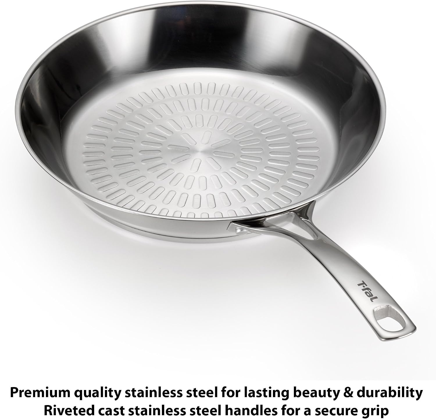 image:imageTfal Performa Stainless Steel Cookware Set 12 Piece Induction Oven Broiler Safe 500F Pots and Pans Dishwasher Safe SilverCast Stainless Steel Handle