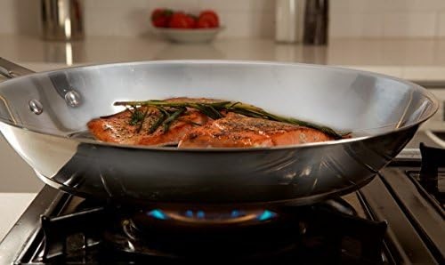 image:imageTfal Performa Stainless Steel Saut Pan 105 Inch Oven Broiler Safe 500F Cookware Pots and Pans Dishwasher Safe Silver12Inch