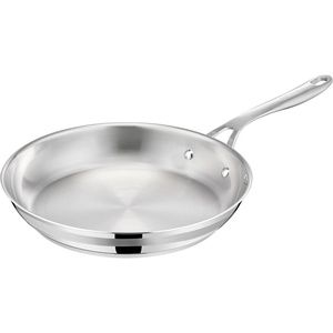 image:imageTFal x Jamie Oliver Nonstick Coated Stainless Steel Pans 95 amp 11 Induction Compatible Oven Safe up to 500F Chefs Stainless Steel Skillet Frying Pan SilverStainless Steel