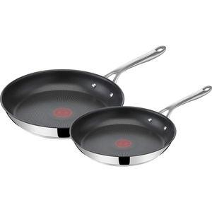 image:imageTFal x Jamie Oliver Nonstick Coated Stainless Steel Pans 95 amp 11 Induction Compatible Oven Safe up to 500F Chefs Stainless Steel Skillet Frying Pan SilverNonstick Stainless Steel